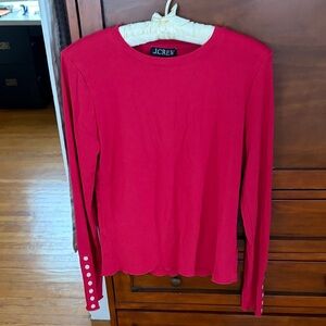 J. Crew Vibrant Red Long Sleeve Shirt